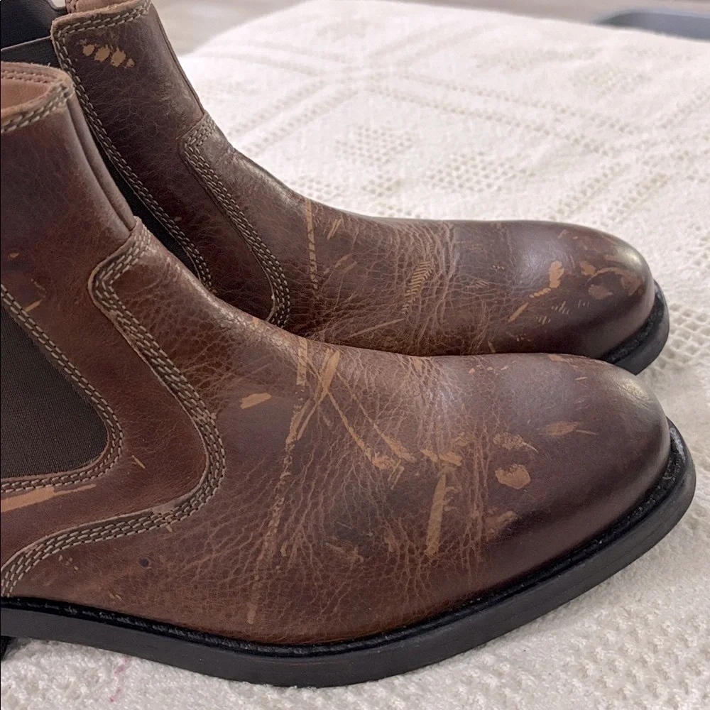 CLARKS Mens‎ Casual Pull On Boots Faulkner On Chelsea Boots Size 11